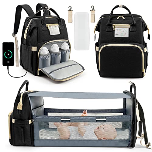 **OTTOLIVES 3-in-1 Diaper Backpack – Large Capacity Baby Bag with Changing Station for Boys & Girls | Perfect for Travel, Daycare & On-the-Go Parents**
