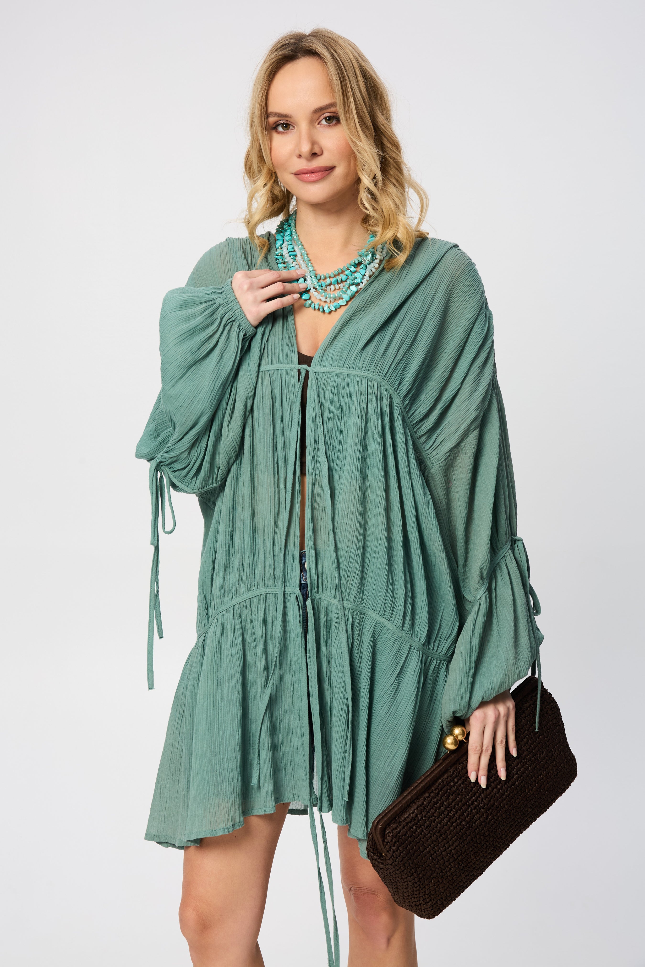 Coastal Breeze Kimono - Lightweight Floral Cover Up for Women | Beach Cover Up, Poolside Lounging, Summer Vacation Outfit