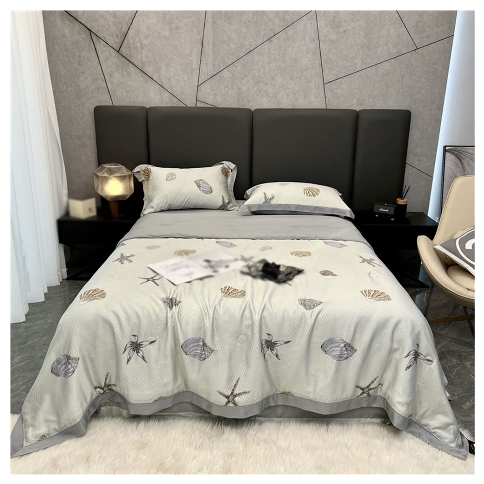 Premium Tencel Summer Quilt - Ultra Soft, Washable & Breathable Air Conditioning Bedding - Moisture Wicking & Temperature Regulating - Queen Size 200x230cm - Perfect for Hot Sleepers & Air-Conditioned Rooms