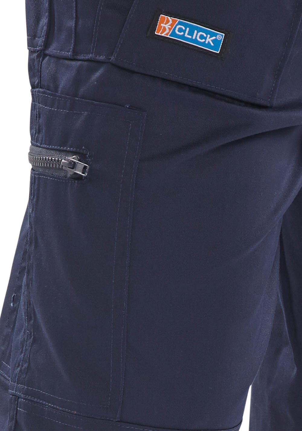 Click Action Work Trousers for Men - Durable Navy Blue Work Pants Size 40T - Perfect for Construction, Landscaping & Outdoor Jobs