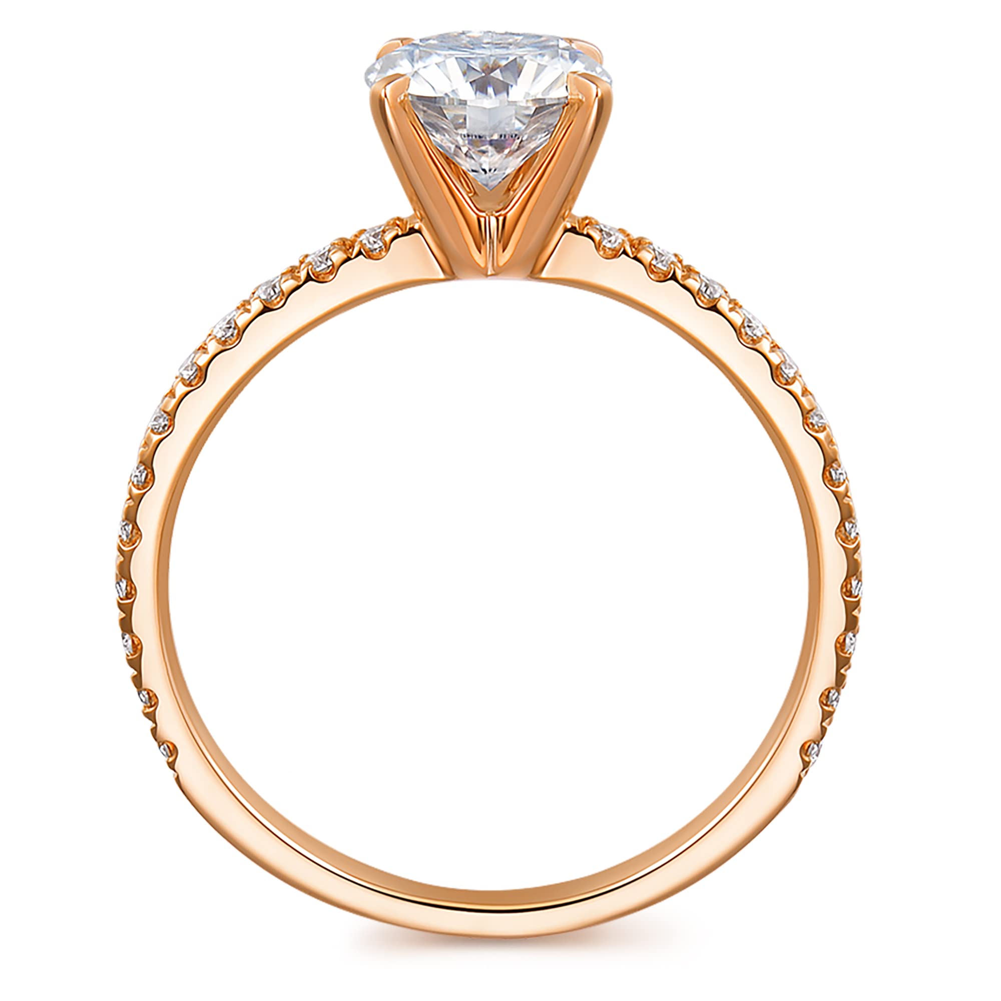 14K Gold Moissanite Engagement Ring 1ct Solitaire - Durable Wedding Band for Women, Anniversary Gift, Promise Ring - Perfect for Proposals, Bridal Jewelry & Special Occasions