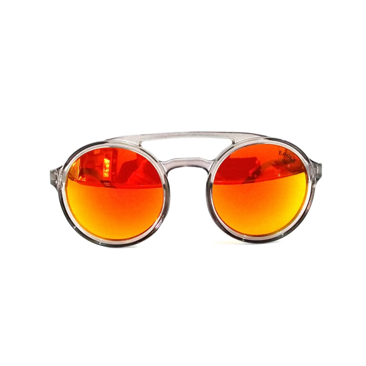Stylish Round Orange Mirror Sunglasses for Men & Women - UV Protection, Polarized Lenses - Perfect for Beach, Driving & Outdoor Activities