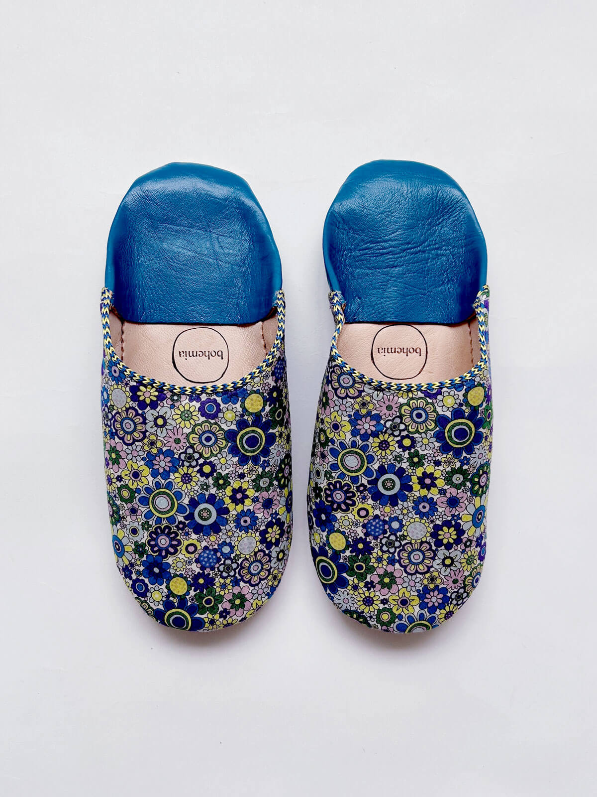 Liberty Print Babouche Slippers - Paradise Petals Floral Moroccan House Shoes for Women | Comfortable Indoor & Outdoor Slides for Home, Spa, and Beach Wear