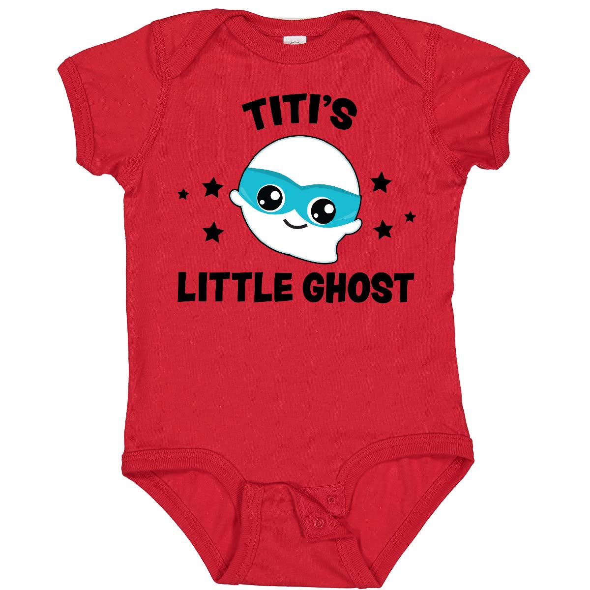 Inktastic Cute Titi's Little Ghost with Stars Baby Bodysuit - Soft Cotton Infant Onesie for Halloween, Birthday & Everyday Wear
