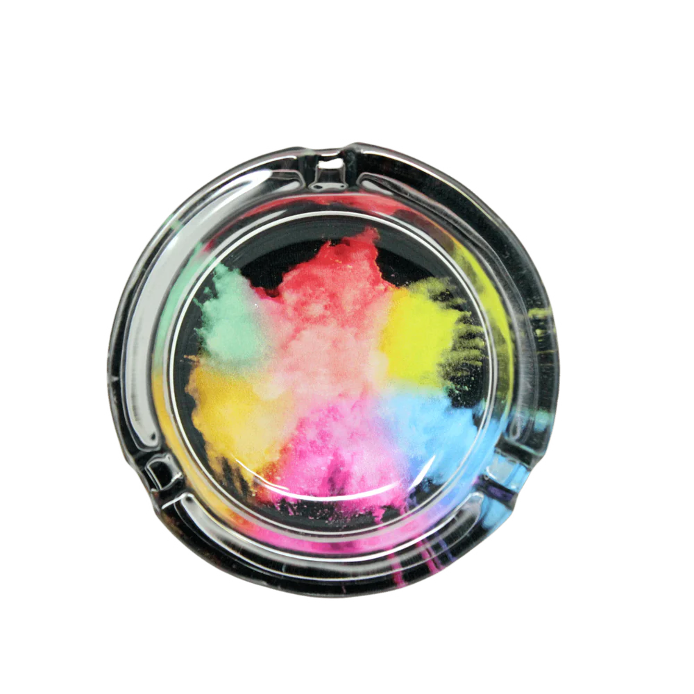 Stylish Glass Ashtray for Cigarettes - Modern Home & Outdoor Smoking Accessory - Perfect for Patio, Living Room, or Office Use