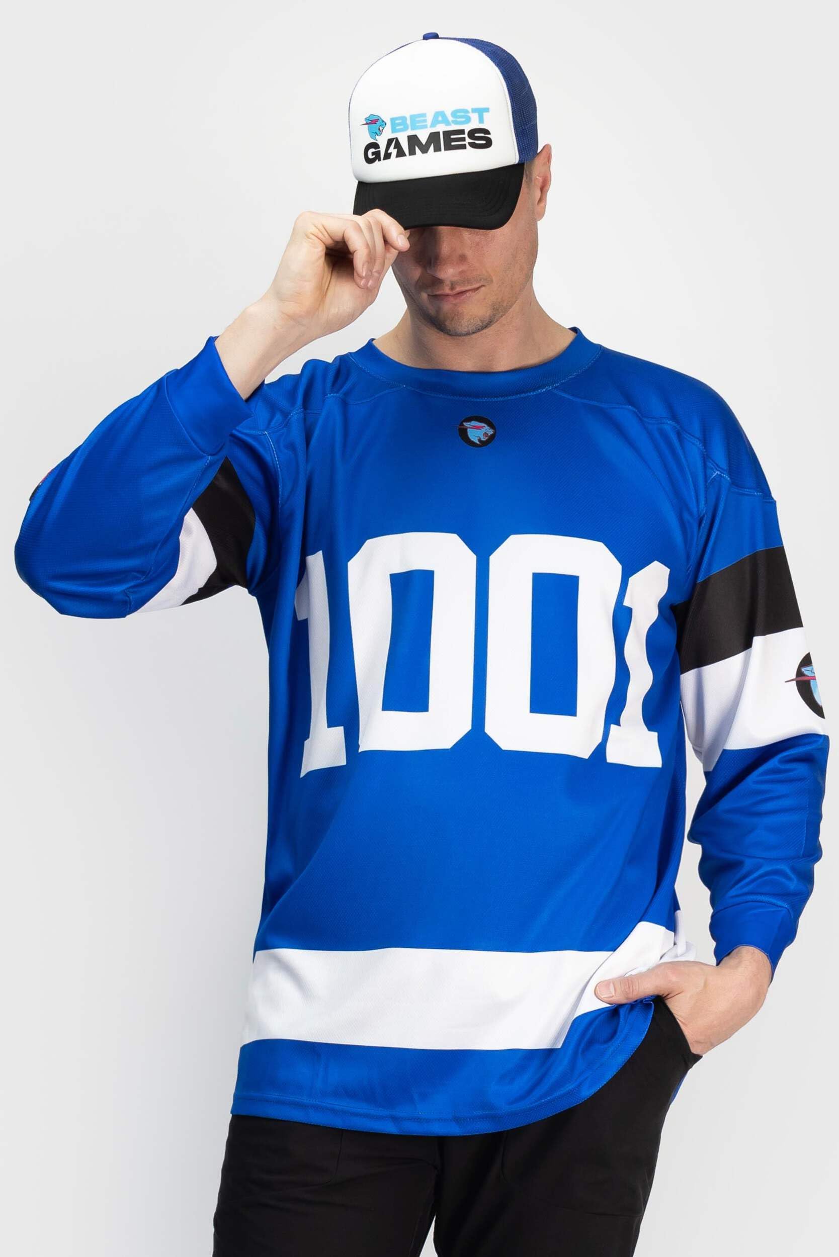 MrBeast Beast Games Hockey Jersey - Official Licensed Hockey Shirt for Fans & Players - Perfect for Ice Hockey Games, Cosplay, and Sports Events