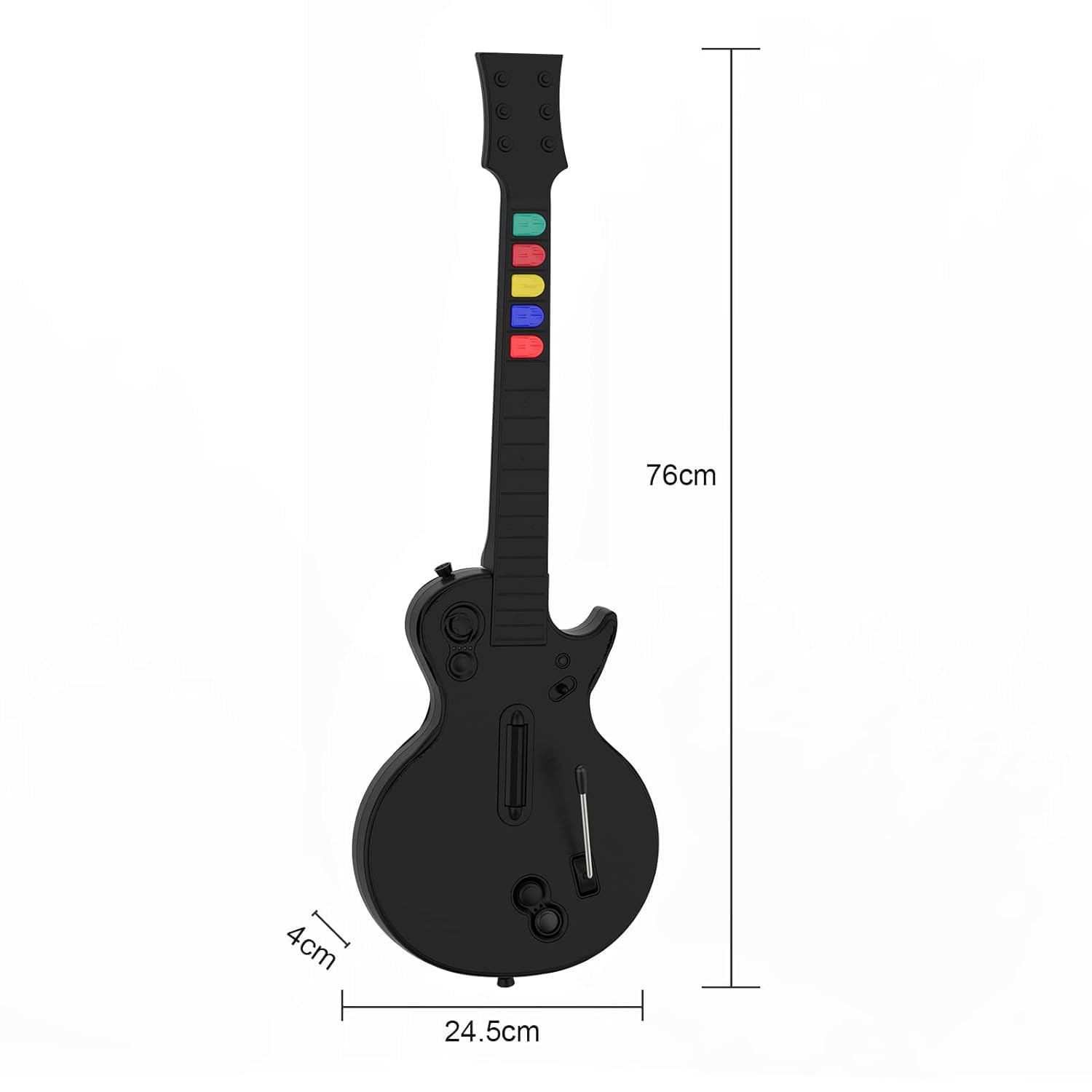 Wireless Guitar Hero Controller for PC & PS3 - Compatible with Rock Band, Clone Hero, and Guitar Hero Games - Black | Perfect for Gaming Parties & Music Simulation Enthusiasts