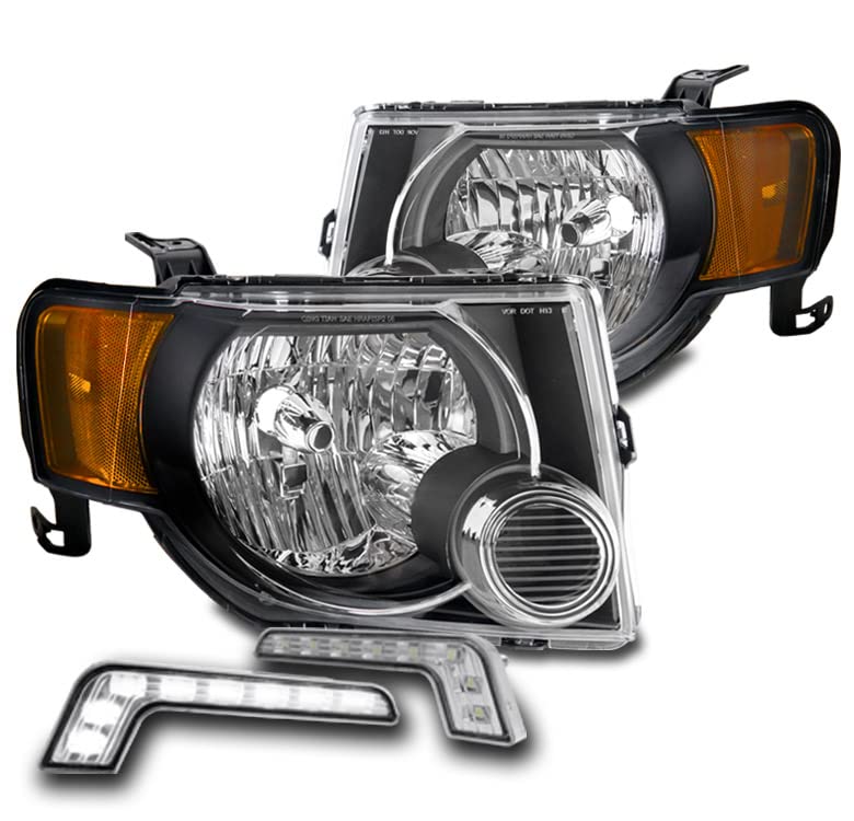 Black Replacement Headlights with 6.25