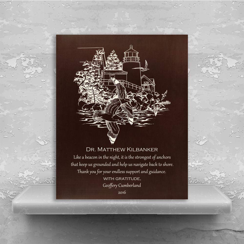 16x20 Custom Personalized Mentor Canvas Print - Dark Night & Lighthouse Art - Thank You Gift for Boss, Teacher, Life Guide - Perfect for Office Decor, Retirement Gift, Inspirational Wall Art