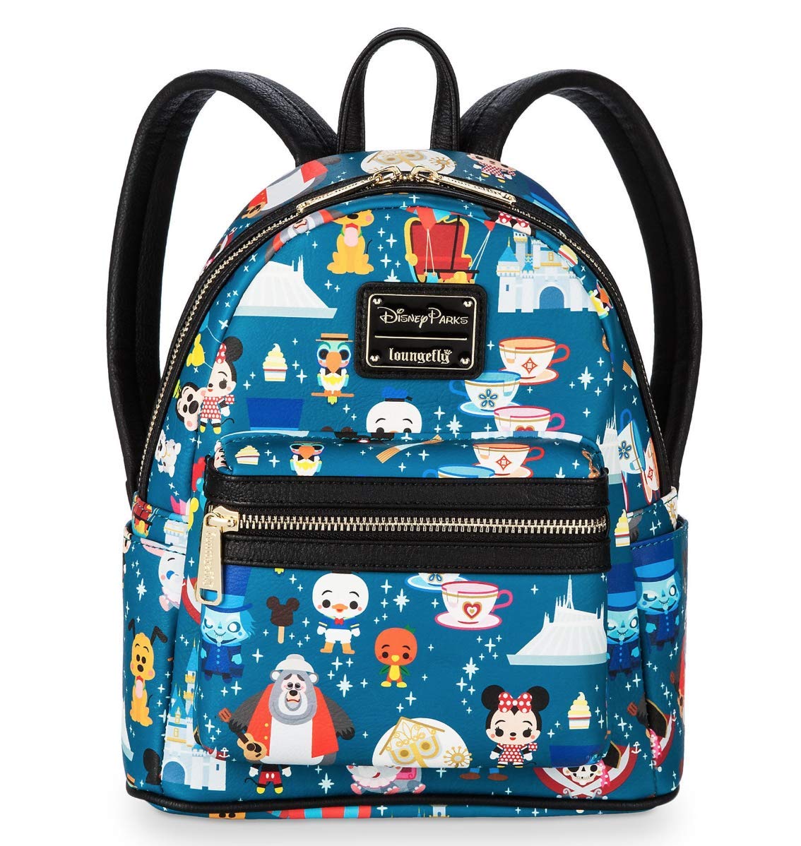Disney Parks Attractions Mini Backpack Purse by Loungefly - Cute Collectible Crossbody Bag for Disney Fans, Theme Park Visits & Everyday Use