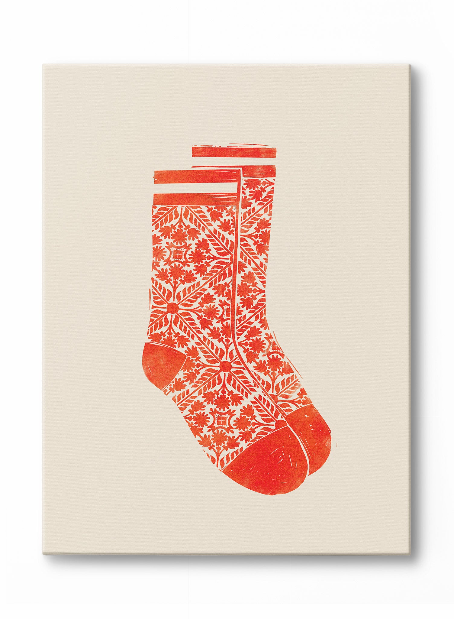 Cozy Scandi Pattern Wool Socks for Women & Men - Warm Winter Knit Socks with Canvas Texture - Perfect for Christmas Gifts, Outdoor Activities & Home Relaxation