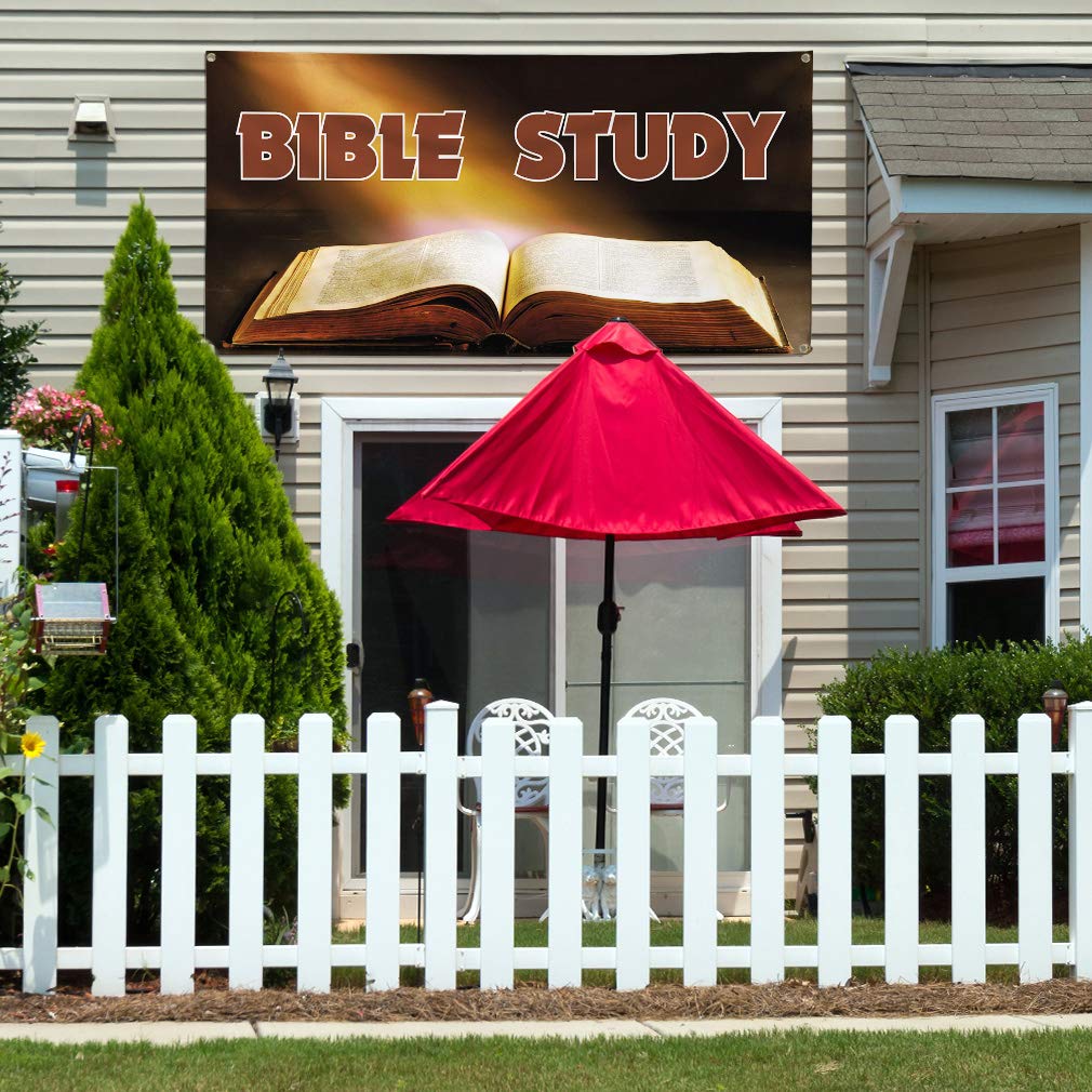 Custom Vinyl Banner 48x96 Inches - Durable Weatherproof Outdoor Sign for Bible Study, Advertising, Yard & Industrial Use - 8 Grommets for Easy Hanging