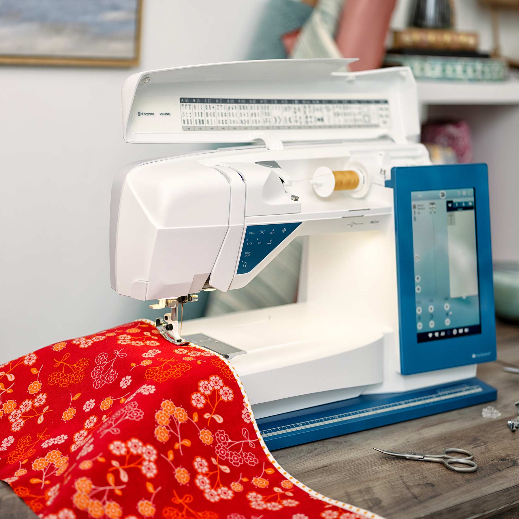 HUSQVARNA VIKING DESIGNER SAPPHIRE 85 Sewing and Embroidery Machine with 10