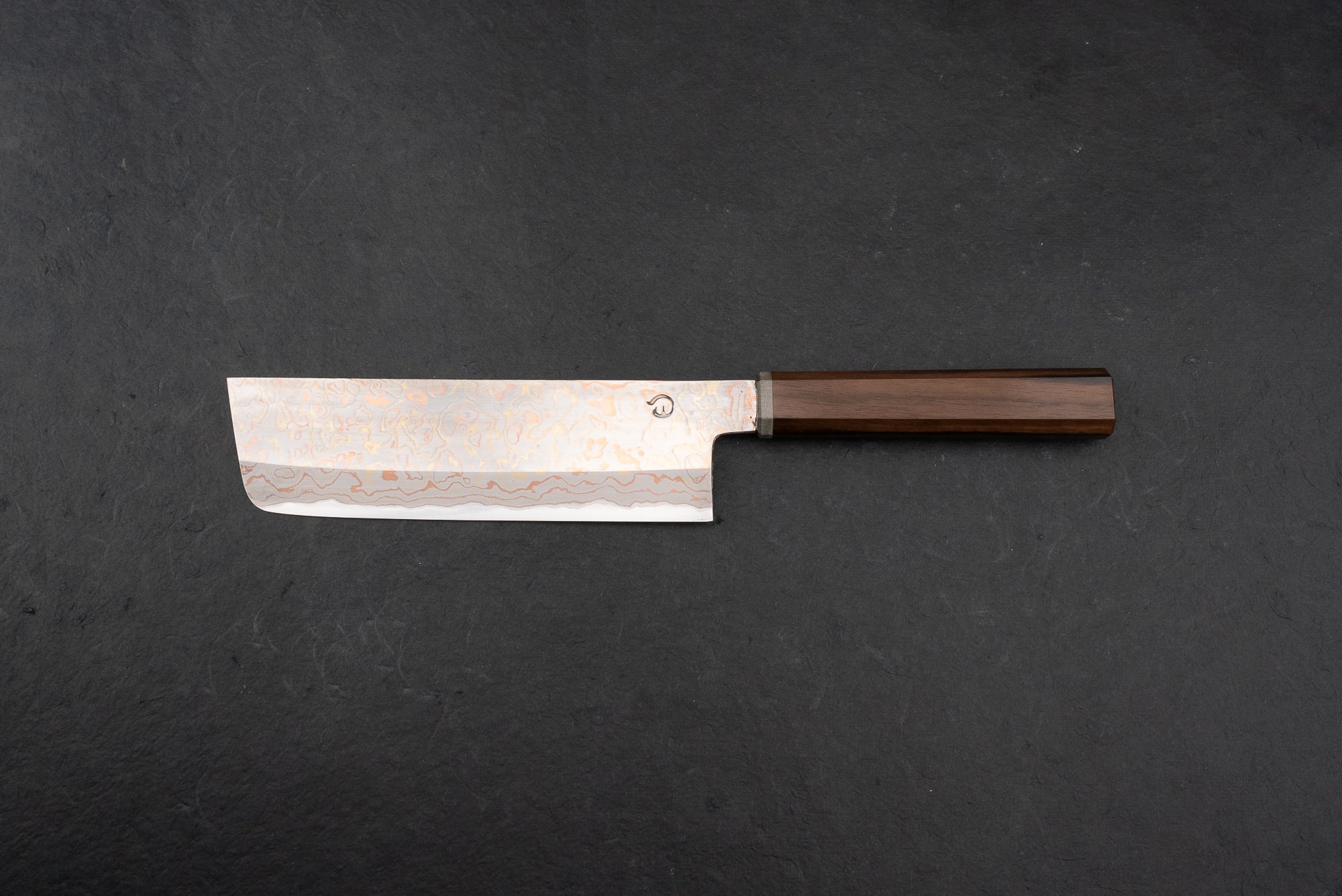 Premium Mutsumi Hinoura V-Toku Rainbow Damascus Nakiri Knife 180mm - Japanese Chef Knife for Slicing Vegetables, Fruits & Herbs - Perfect for Home Cooks & Professional Kitchens