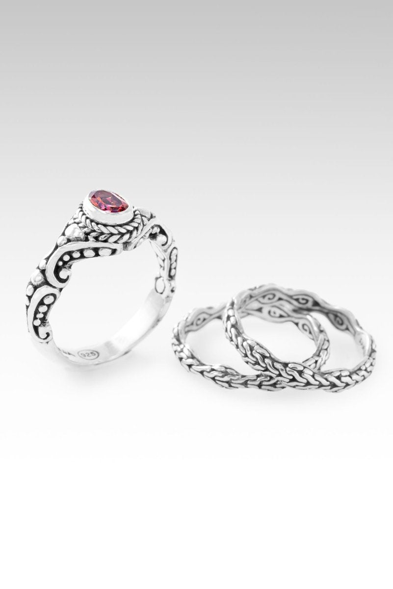 Love One Another Ring Set of 3 - Genuine Mystic Topaz Jewelry for Women | Perfect for Anniversaries, Weddings & Romantic Gifts