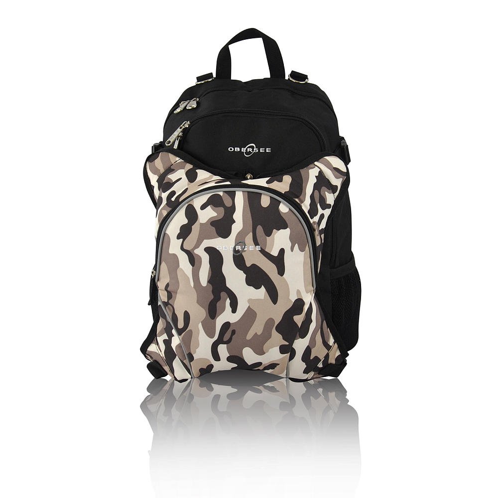Obersee Rio Diaper Bag Backpack with Detachable Cooler - Large Waterproof Baby Changing Bag for Moms - Perfect for Travel, Park Outings & Daycare Use