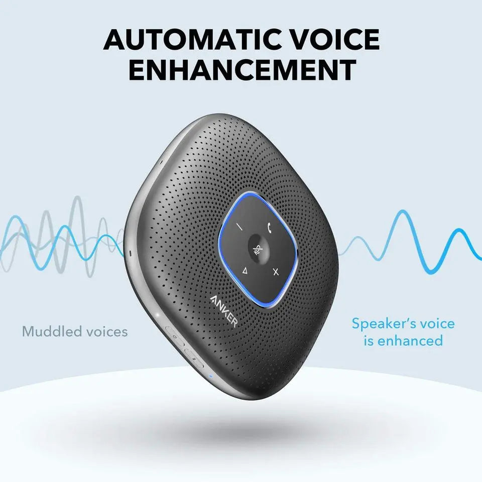 PowerConf+ Bluetooth Speakerphone A3306 - Wireless Conference Speaker with HD Voice, Noise Cancellation for Home Office, Business Meetings & Remote Work