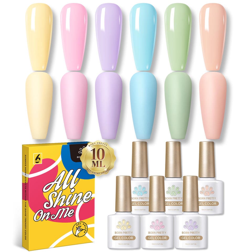 Candy Paradise Gel Nail Polish Set - 6 Vibrant Colors for Long-Lasting Manicures | Perfect for Home Nail Art, Salon Use & DIY Nail Designs