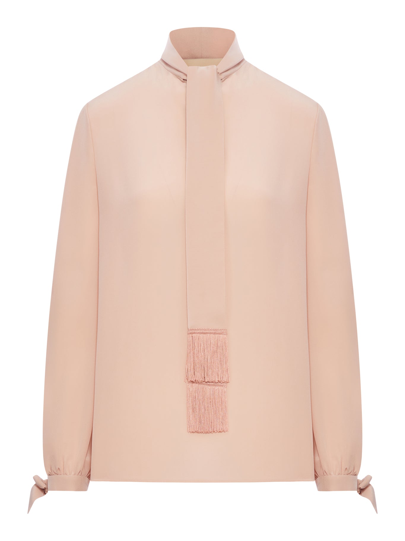 Valentino Garavani Crepe Top in Nude Neutrals - 7B3AEAV221B 0LZ Rosemist | Elegant Blouse for Women, Perfect for Office Wear, Date Nights & Special Occasions