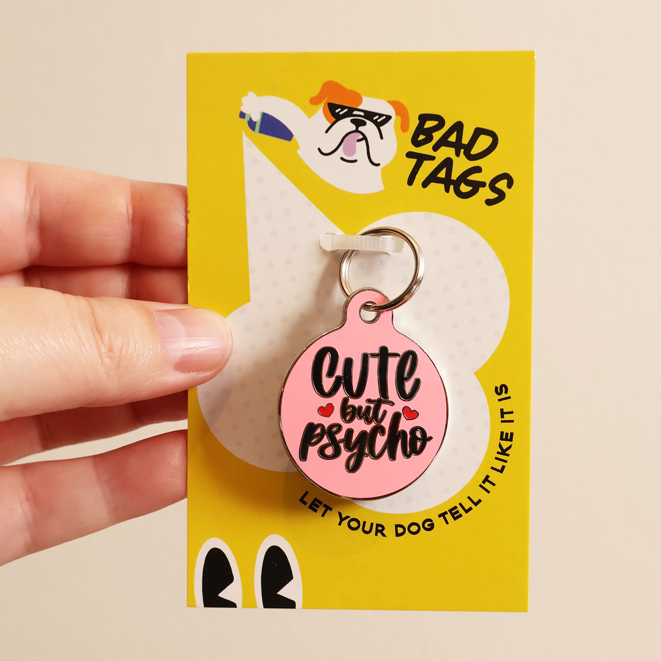 Bad Tags Cute But Psycho - Funny Trendy Stickers for Laptops, Phones & Water Bottles - Perfect for Teens, Gifts & DIY Crafts
