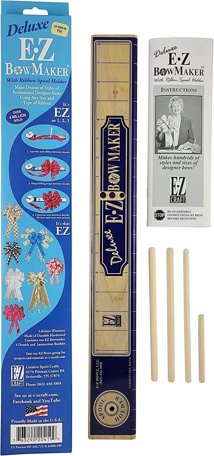 Premium EZ Bow Maker Tool - Professional Designer Bow Maker for DIY Wreath Bows, Hair Bows, Gift Wrapping - Perfect for Crafts, Home Decor, and Party Decorations