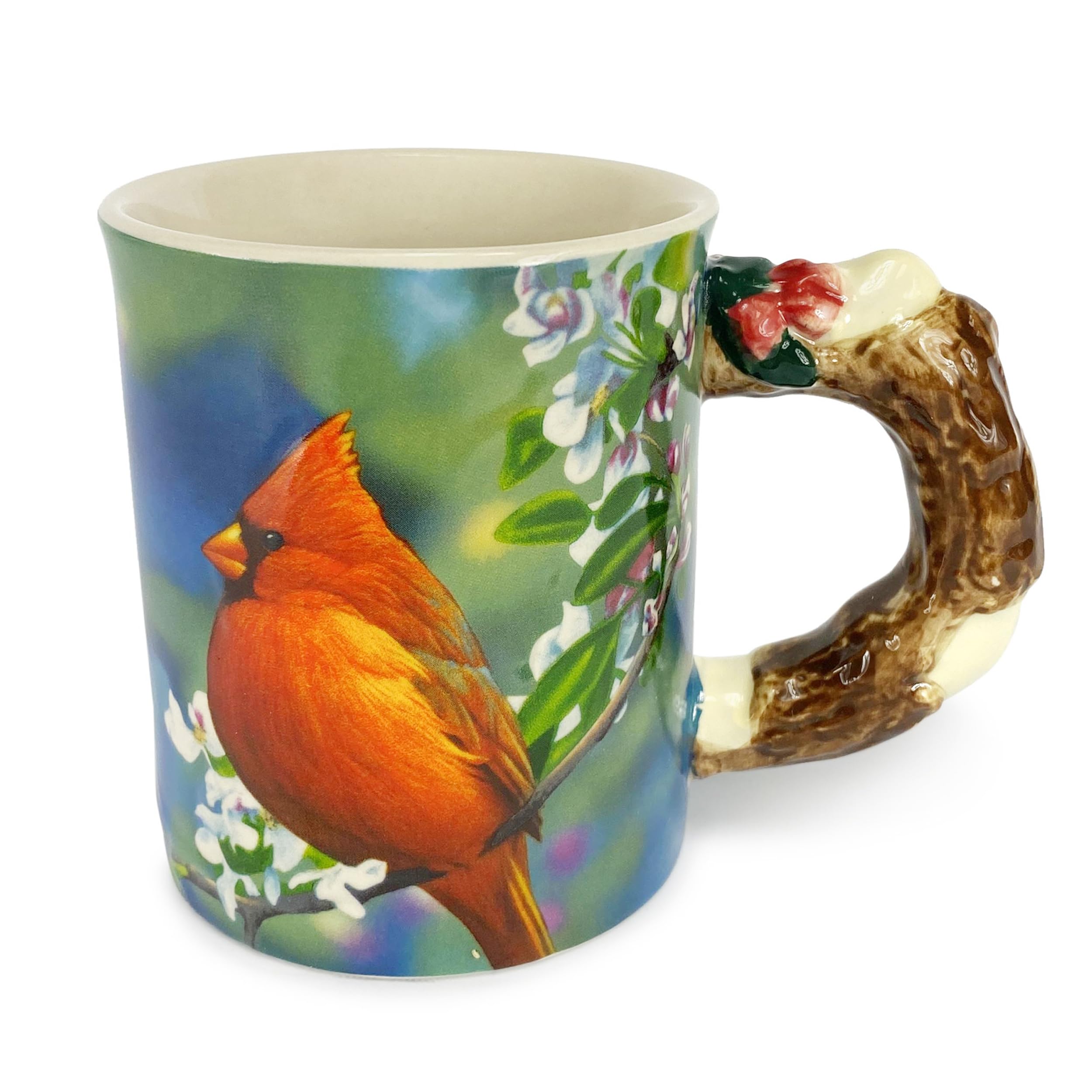 Rivers Edge Products 15oz 3D Ceramic Coffee Mug with Handle - Premium Espresso & Tea Cup for Home, Office, Gift - Perfect for Coffee, Latte, Cappuccino & Hot Beverages