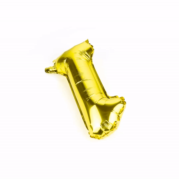 Balloonify Gold Mylar Number 1 Balloon - 16 Inch Large Foil Balloon for Birthday Party Decorations (1 Count) - Perfect for 1st Birthday, Anniversary & Celebration Decor