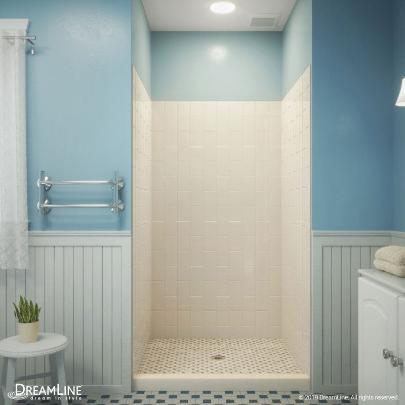 DreamLine QWALL VS 32-36 Inch Frameless Shower Enclosure Kit - Acrylic Backwall with Clear Glass (41.5