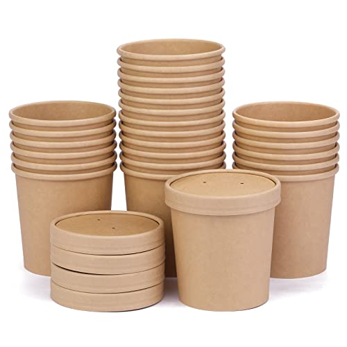 Brown,16oz 25pcs