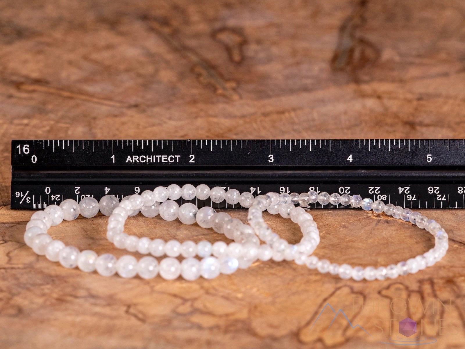 Rainbow Moonstone Crystal Bracelet with Round Beads - Handmade Gemstone Jewelry Gift for Women | Spiritual Healing, Meditation & Everyday Elegance