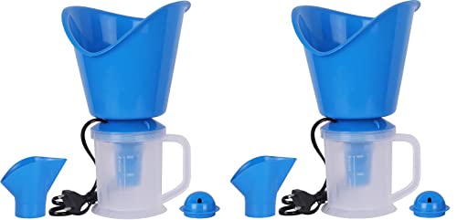 EVERGREEN Healthcare Steamer & Vaporizer for Cold, Cough & Facial Care - Portable Steam Inhaler for Kids & Adults - Perfect for Home, Travel & Spa (Set of 2)