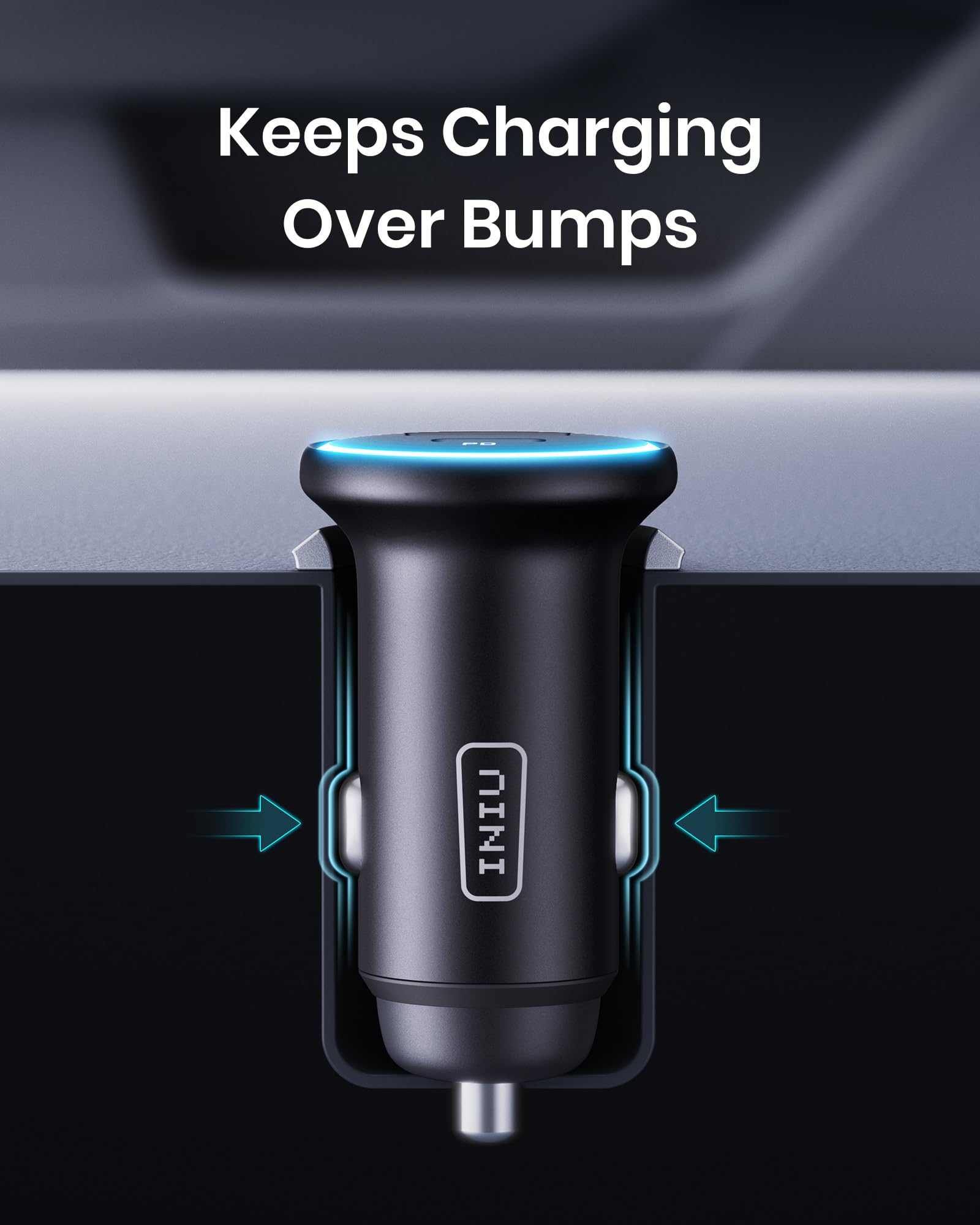 INIU 66W Dual USB C Car Charger - 36W PD & 30W QC 3.0 Fast Charging Adapter for iPhone 16/15/14/13 Pro Max, iPad, Samsung Galaxy S21/S20, MacBook, AirPods - Perfect for Road Trips & Daily Commutes