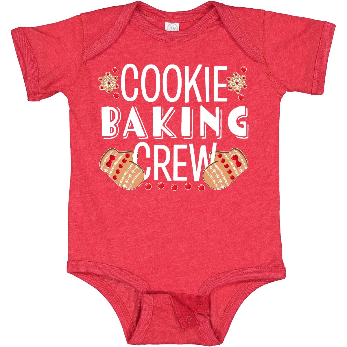 Inktastic Christmas Cookie Baking Crew with Oven Mitts Baby Bodysuit - Cute Holiday Outfit for Baking & Family Gatherings