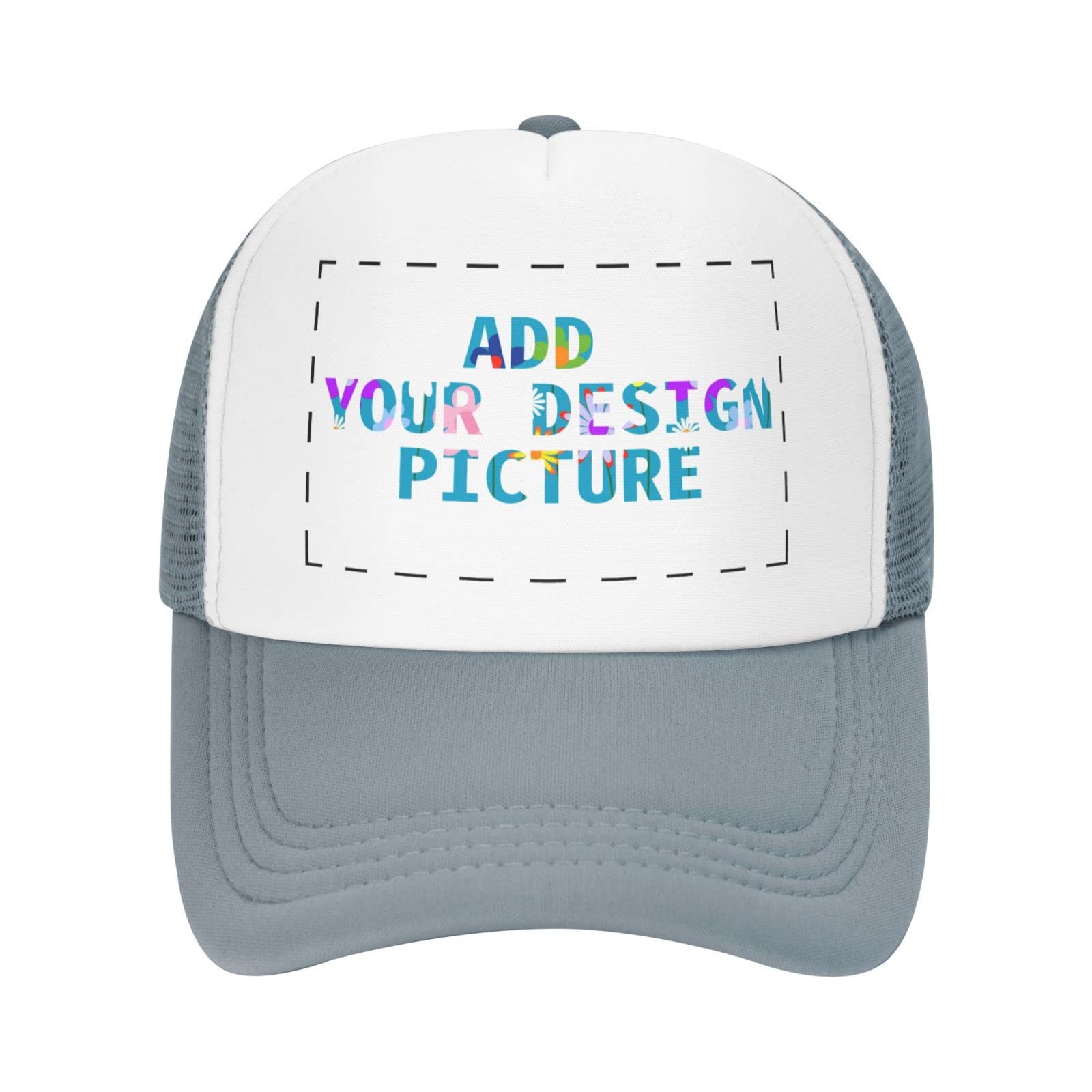 Custom Trucker Hats for Men & Women - Personalized Photo Baseball Caps - Design Your Own Hat - Black - Perfect for Sports, Outdoor Activities & Gifts