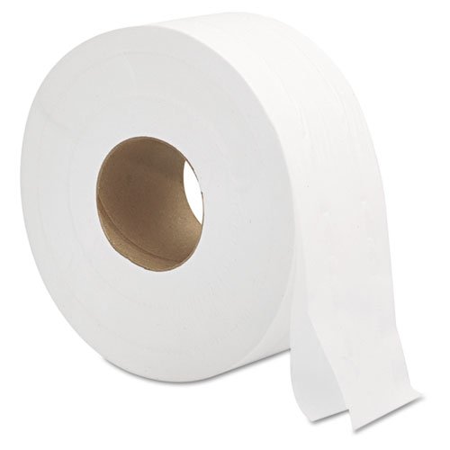 Jumbo Economy Commercial 2-Ply Toilet Paper Rolls (5 Jumbo Rolls) - Bulk Bathroom Tissue for Offices, Restaurants & High-Traffic Areas