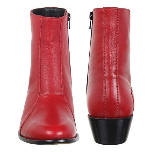 LIBERTYZENO Men's Plain & Snake Print Leather Dress Boots - High Ankle Retro Style for Formal & Casual Wear - Perfect for Easter Gifts, Office, Date Night & Special Occasions