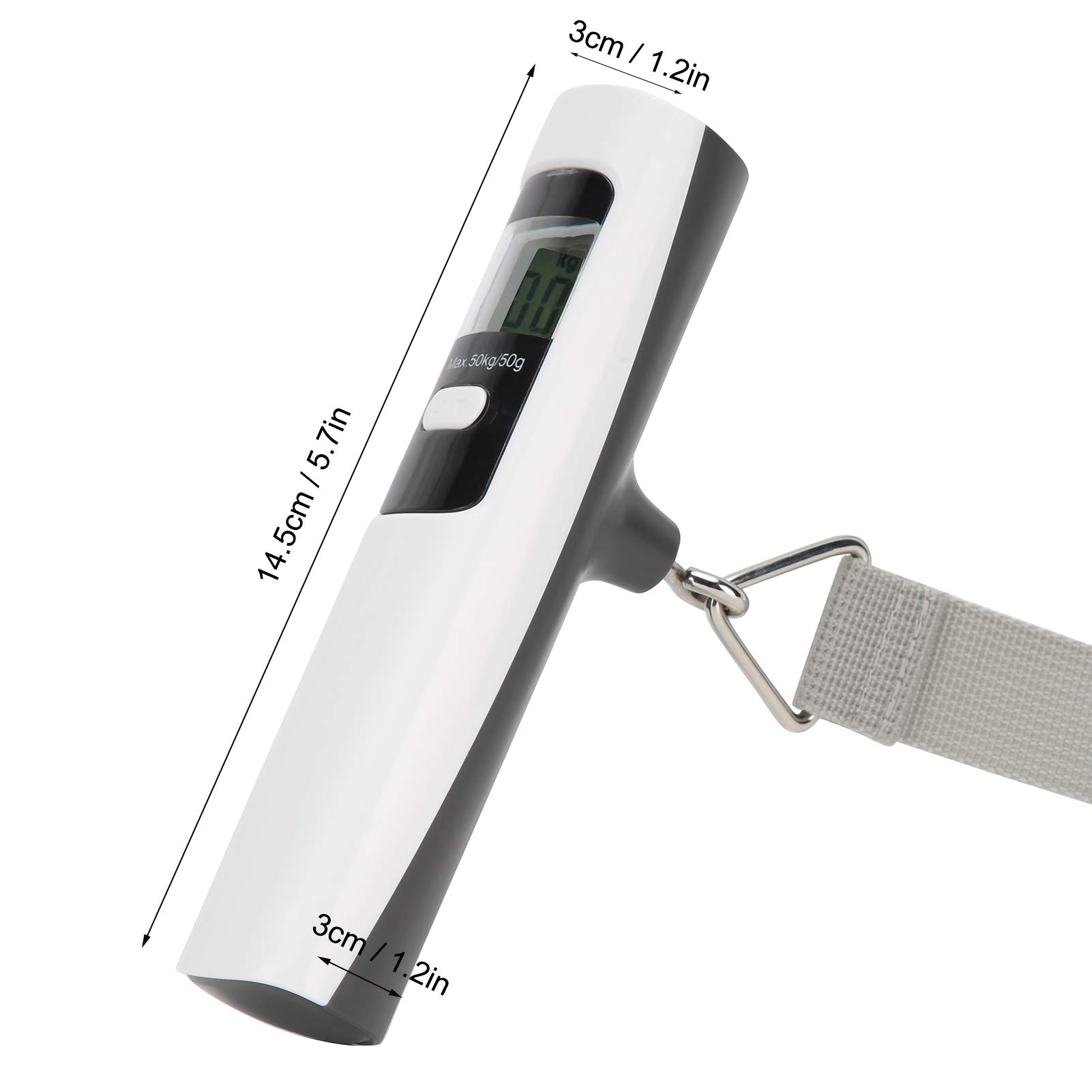 Jeffergarden Digital Luggage Scale with LCD Display - Portable Battery-Free Suitcase Weighing Scale for Travel, Airports, and Shipping (No Battery Required) - Perfect for Airlines, Cruise Ships, and International Travel Packing