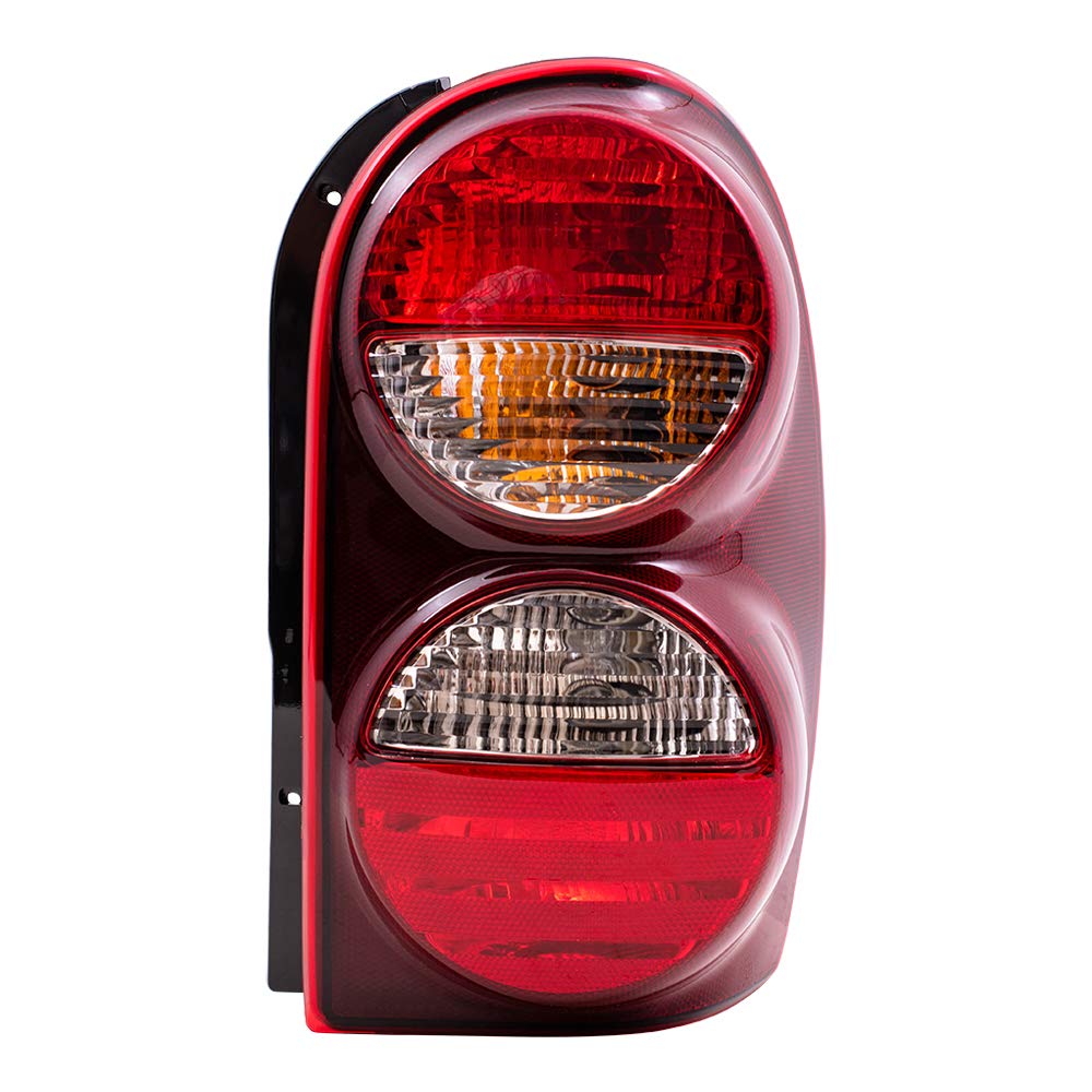 Brock Replacement Tail Light Set - Driver & Passenger Side Compatible with 2005-2007 Jeep Liberty (Part# 55157061AC & 55157060AD) - Perfect for Night Driving Safety & Vehicle Restoration Projects