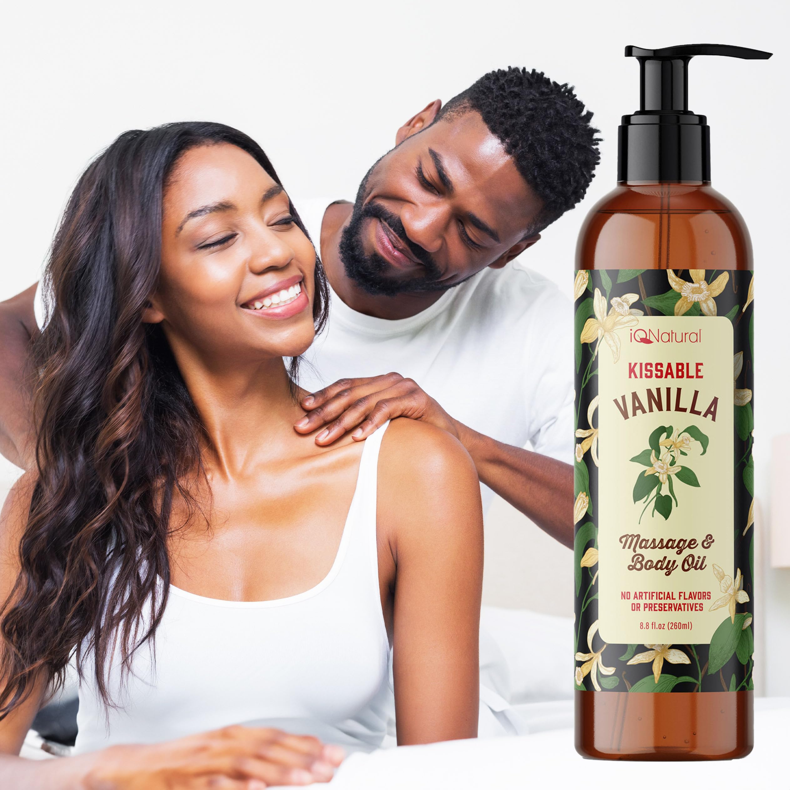Edible Massage Oil for Couples - Warming & Sensual Body Massage Oil for Intimacy & Relaxation - 8oz (237ml) - Perfect for Date Nights, Massage Therapy & Romantic Evenings