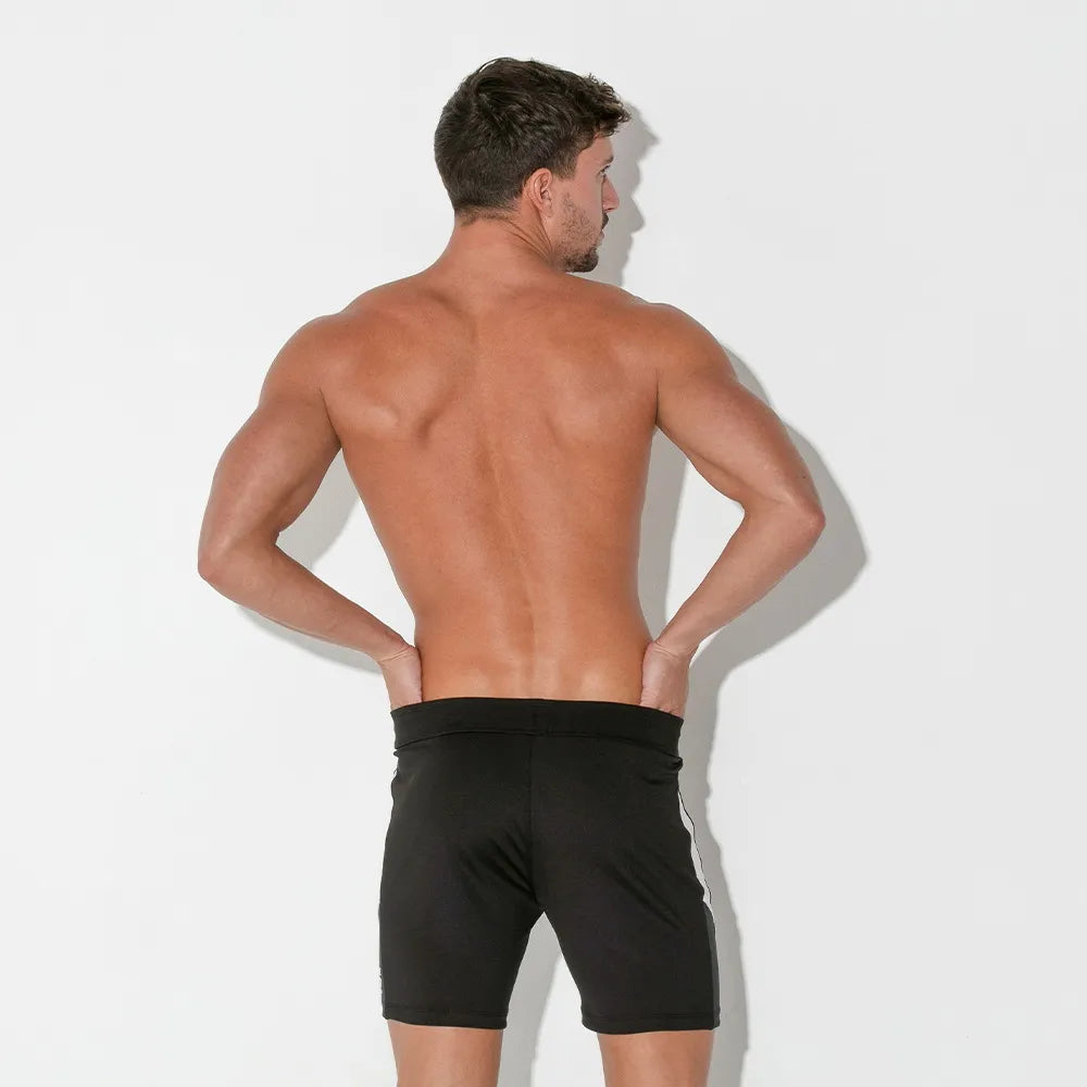 Code 22 Rush 5 Shorts with Zipper Pockets - Men's Athletic Workout Running Gym Shorts (Black, Style 9923) | Perfect for Training, Jogging & Casual Wear