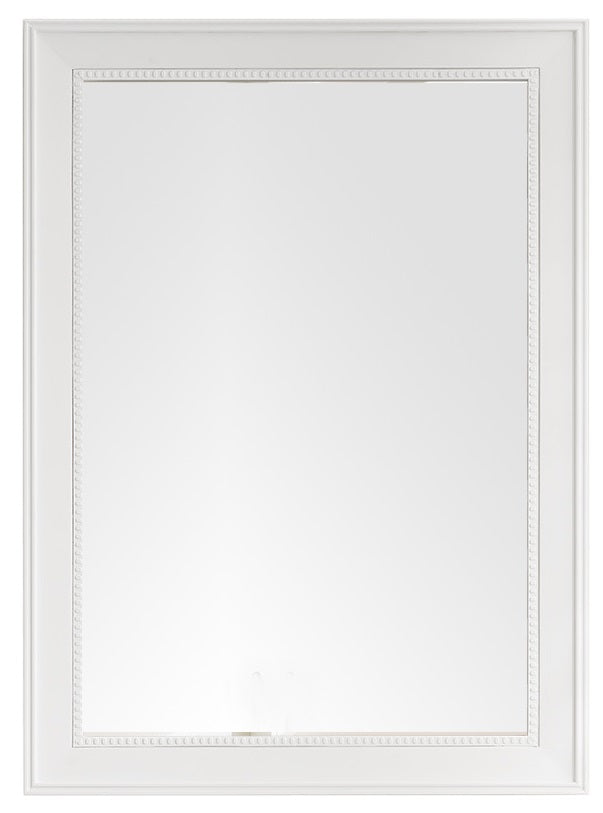 Bristol 29 Inch Rectangular Wall Mirror - Bright White Finish for Bathroom, Bedroom & Entryway Decor