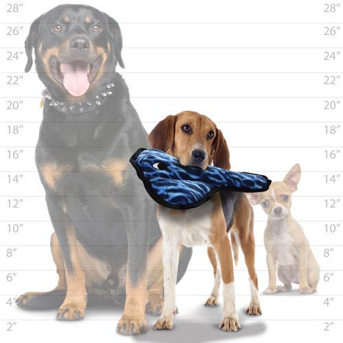 TUFFY Ultra-Durable Soft Dog Toy - Ocean Tiger Shark with Squeakers, Multi-Layer Construction for Tough Chewers | Interactive Play for Tug, Fetch & Toss | Machine Washable & Floats (Combo Pack #2) - Perfect for Aggressive Chewers, Beach Trips & Water Play