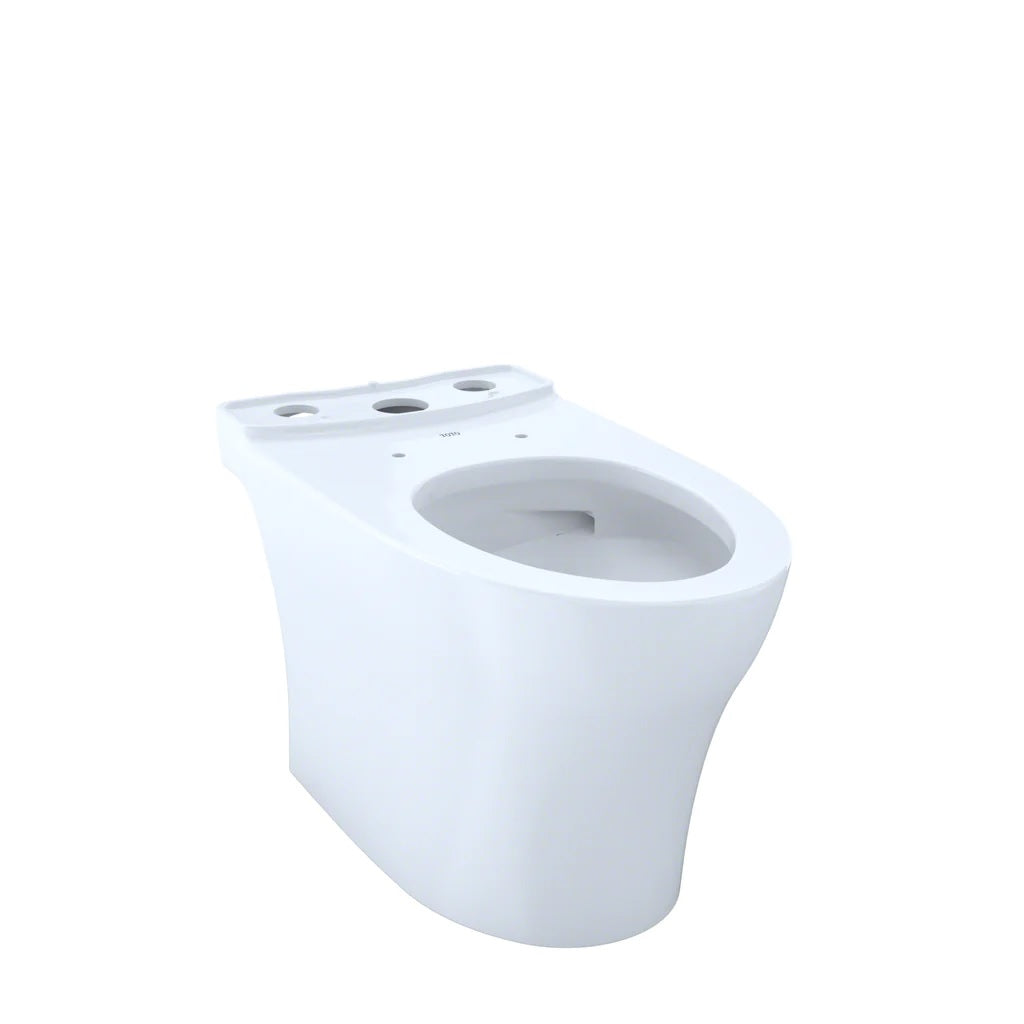 TOTO CT446CEFGN#01 AQUIA IV Elongated Universal Height Skirted Toilet Bowl in Cotton White - Perfect for Modern Bathrooms & Water-Efficient Homes