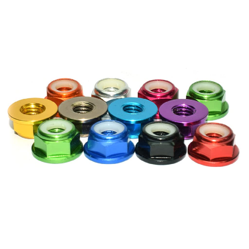 20pcs M3 Blue Flanged Nylon Lock Nuts - Self-Locking Aluminum Nylock Nuts for Electronics, Furniture & DIY Projects - Secure Fastening Solution for Vibrations & Loose Connections