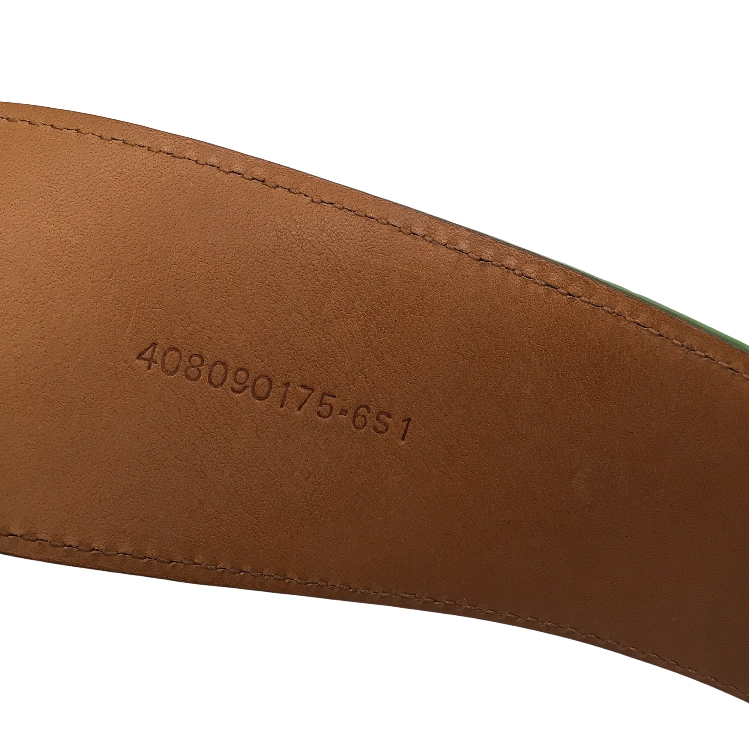 Ralph Lauren Genuine Alligator Skin Leather Belt with Silver Lock Charm - Green & Silver for Men's Fashion & Formal Wear