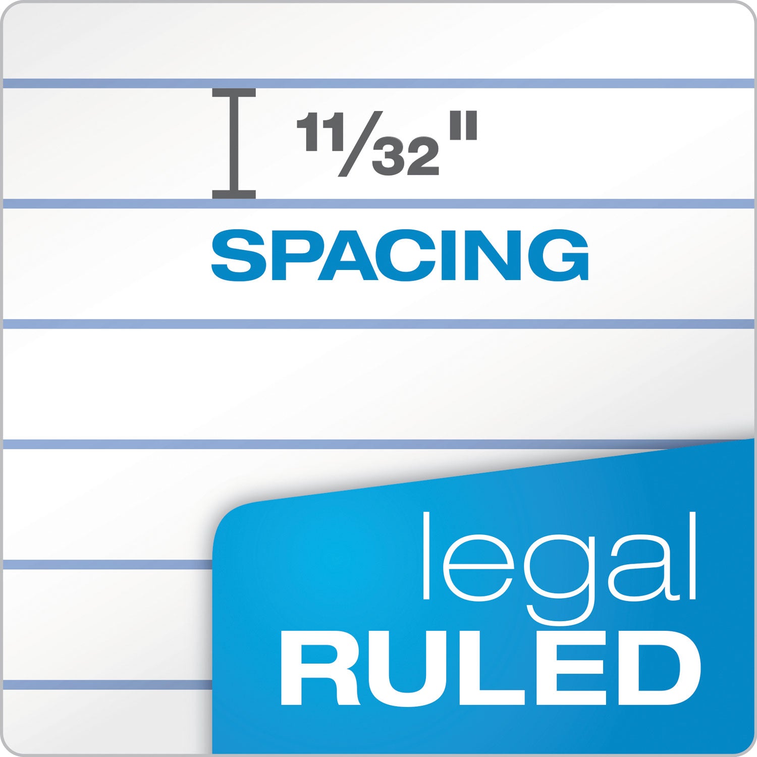 Ampad® Double Sheet Writing Pads, Wide/Legal Rule, 100 Sheets 8.5