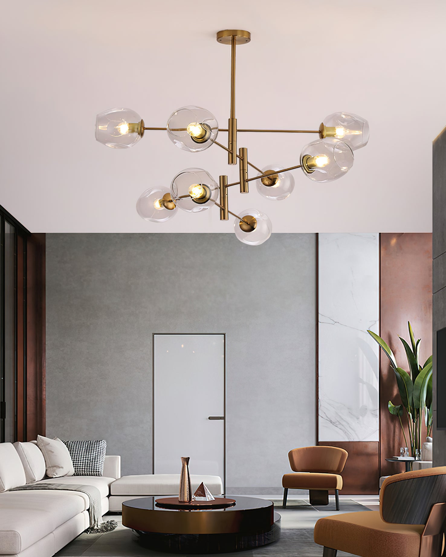 Elegant Branch Optical Chandelier - Modern Crystal Ceiling Light Fixture for Dining Room, Living Room, Bedroom Decor | Energy Efficient LED Lighting for Home & Office