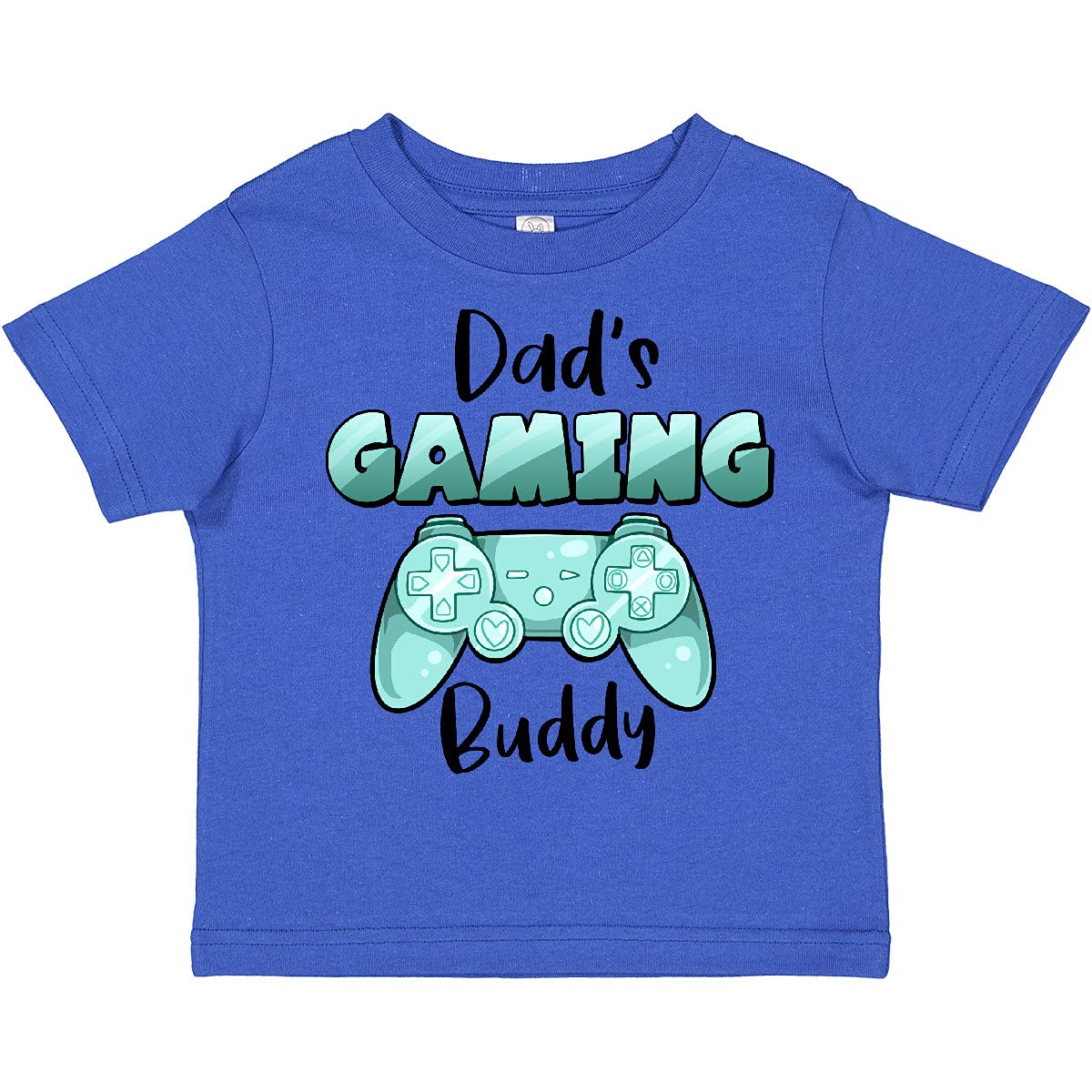Inktastic Dad's Gaming Buddy Aqua Controller Toddler T-Shirt - Cute Matching Father & Son Outfit for Gaming Nights & Family Events