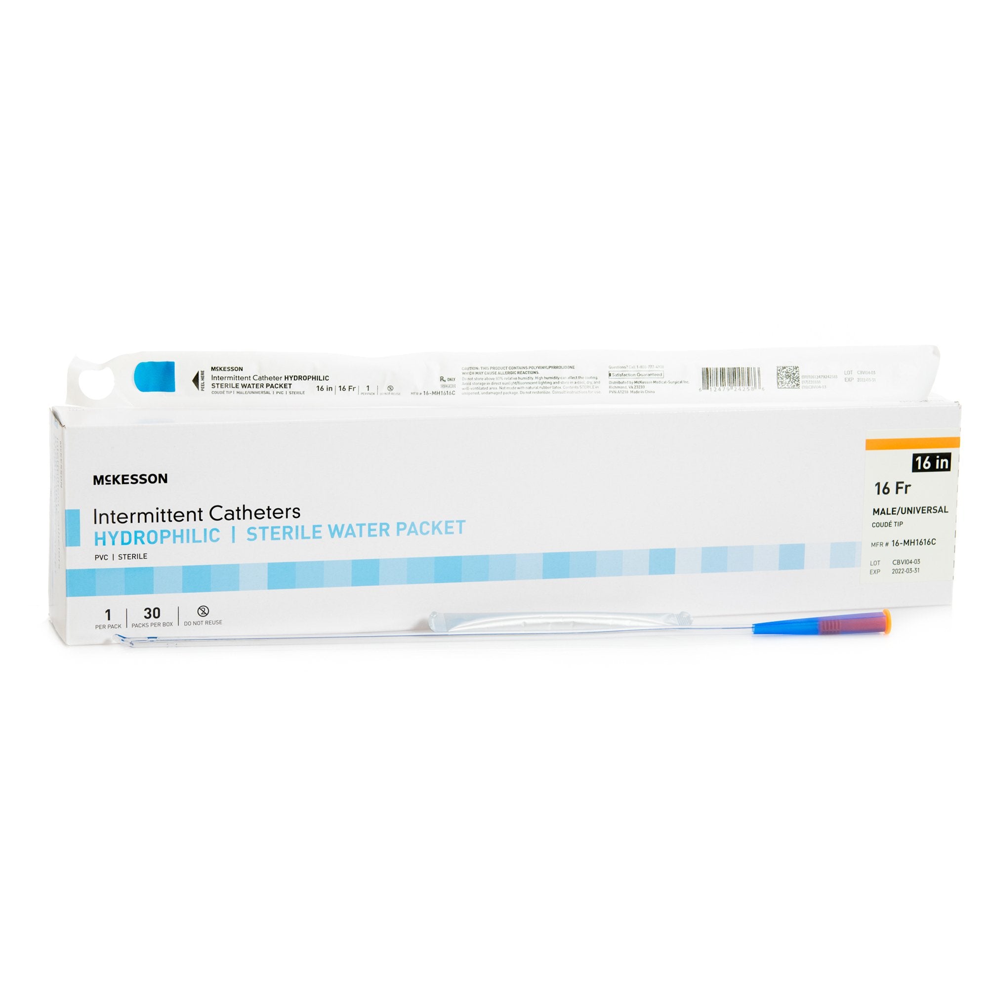 Hydrophilic Coated PVC Coude Tip Urethral Catheter - Universal Size for Comfortable Catheterization | Ideal for Hospital, Home Care & Medical Use