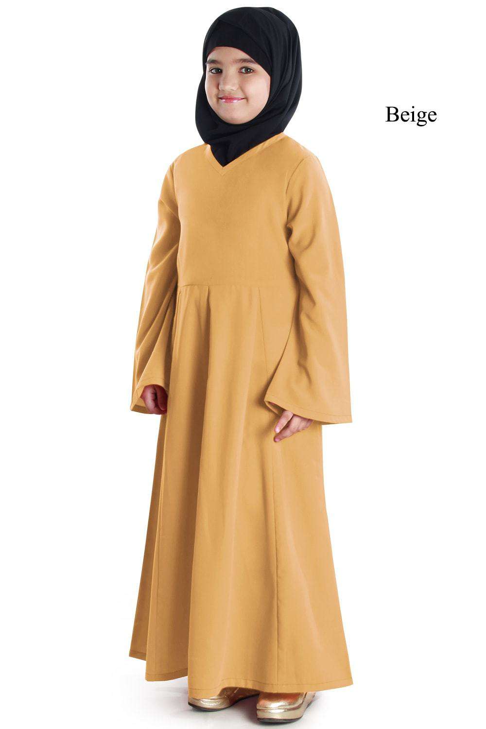 Nashema Kids Abaya Dress - Islamic Prayer Dress for Girls - Perfect for Eid, Mosque, and Special Occasions